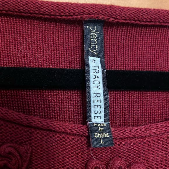 Anthropology Burgundy Sweater Size L Plenty by Tracy Reese - Picture 3 of 4